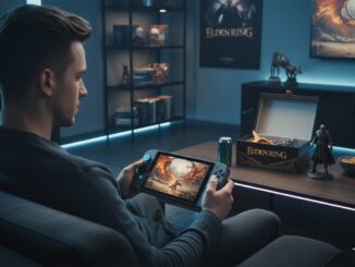gamer jouant à un jeu comme Elden Ring sur Switch 2
