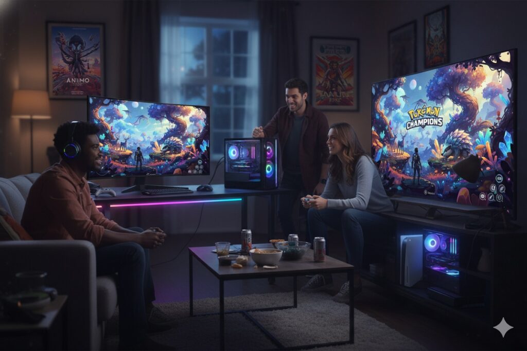 gamers jouant à des sorties vidéoludiques