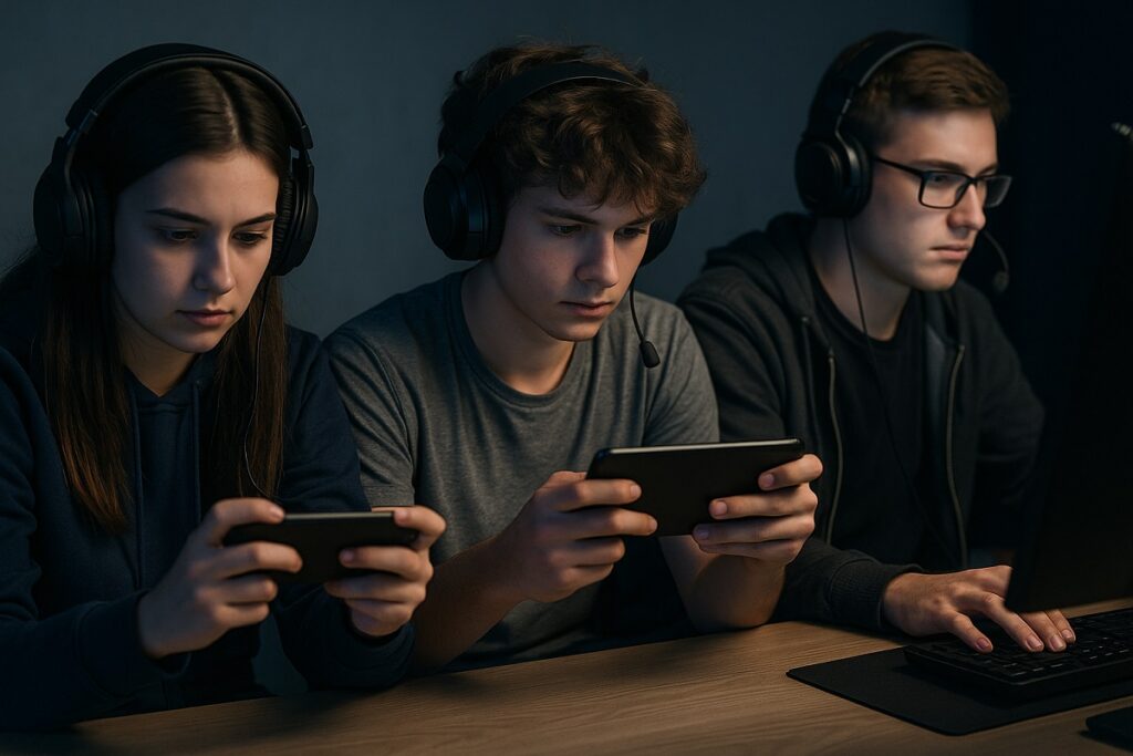 gamers jouant à un jeu comme Arknights: Endfield