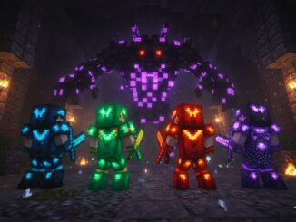 héros en armures comme dans Minecraft Dungeons II