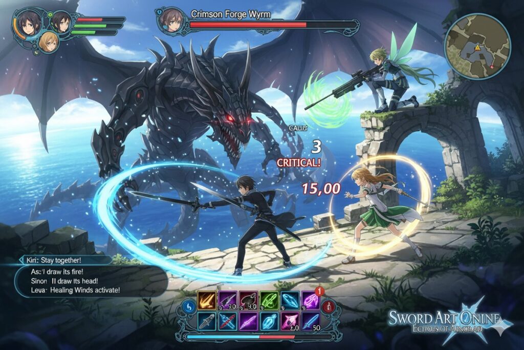 inspiration de l’univers Sword Art Online de Echoes of Aincrad