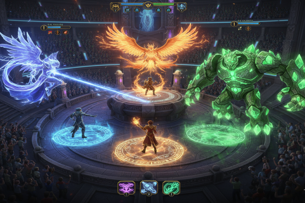 Gameplay d’un jeu similaire à Spellcasters Chronicles