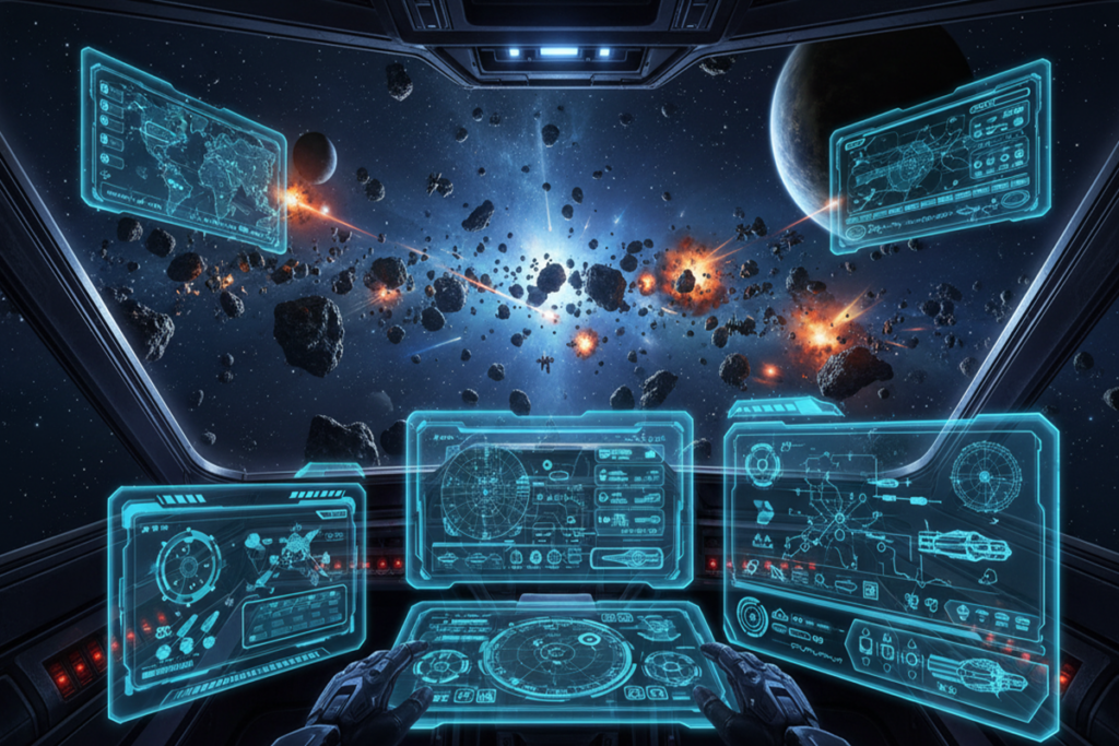 Gameplay d’un jeu d’exploration spatiale
