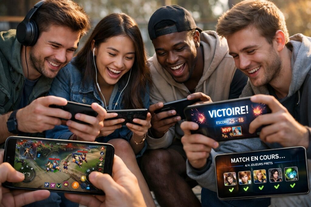 Partie de jeux mobile multijoueur