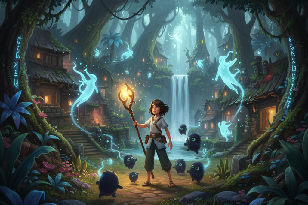 Gameplay d’un jeu d’aventure comme Kena : Bridge of Spirits