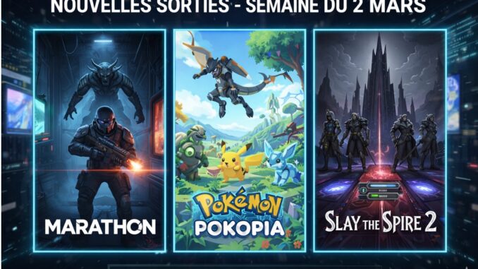 montage artistique de nouvelles sorties jeux vidéo