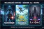 montage artistique de nouvelles sorties jeux vidéo