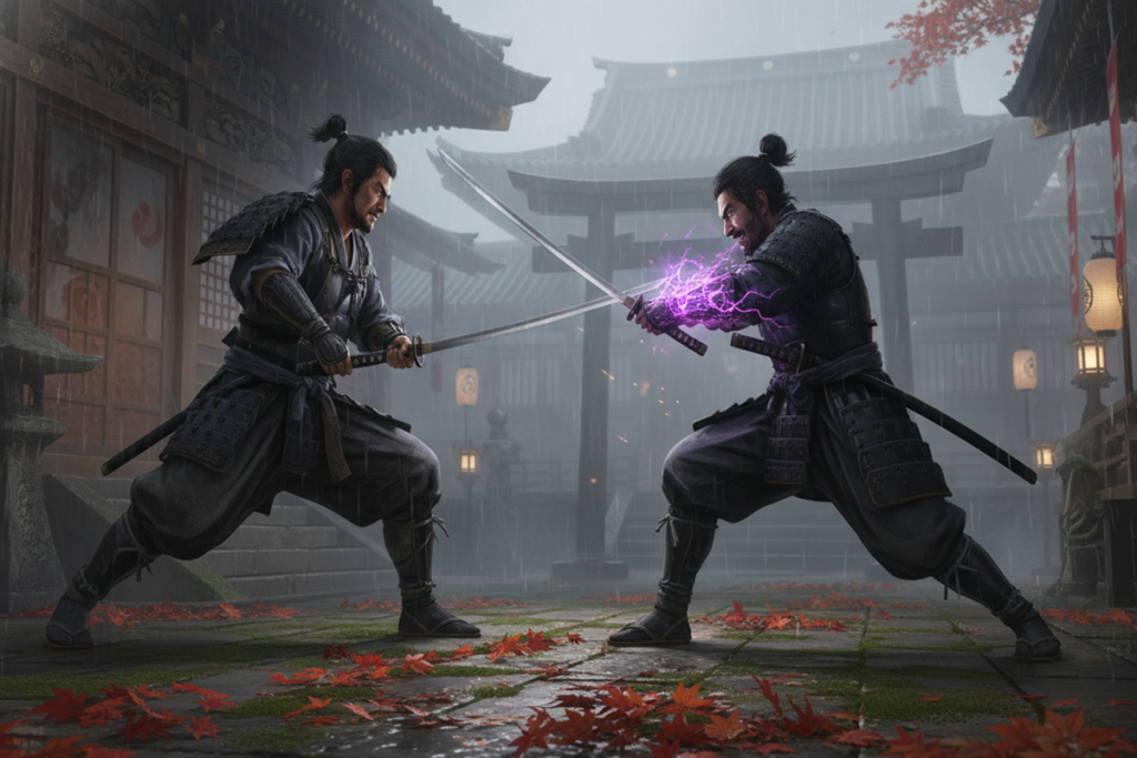 Gameplay d’un jeu de samouraï comme Onimusha : Way of the Sword 