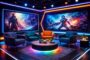 plateau de télévision moderne comme celui de Game One