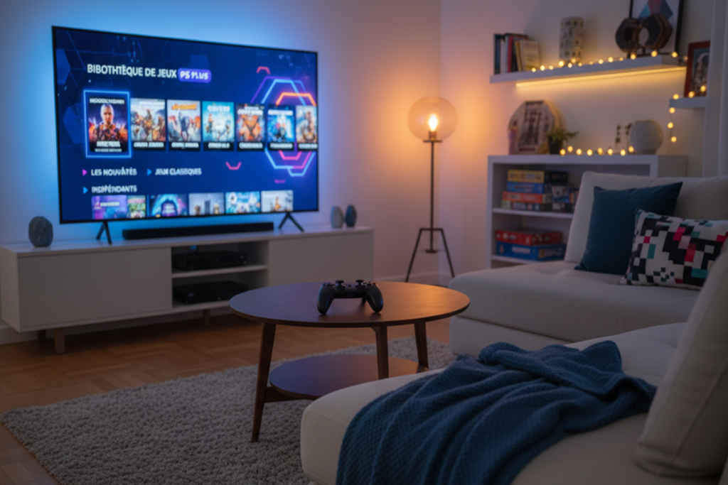 Illustration d’un catalogue de jeux comme PS Plus Extra