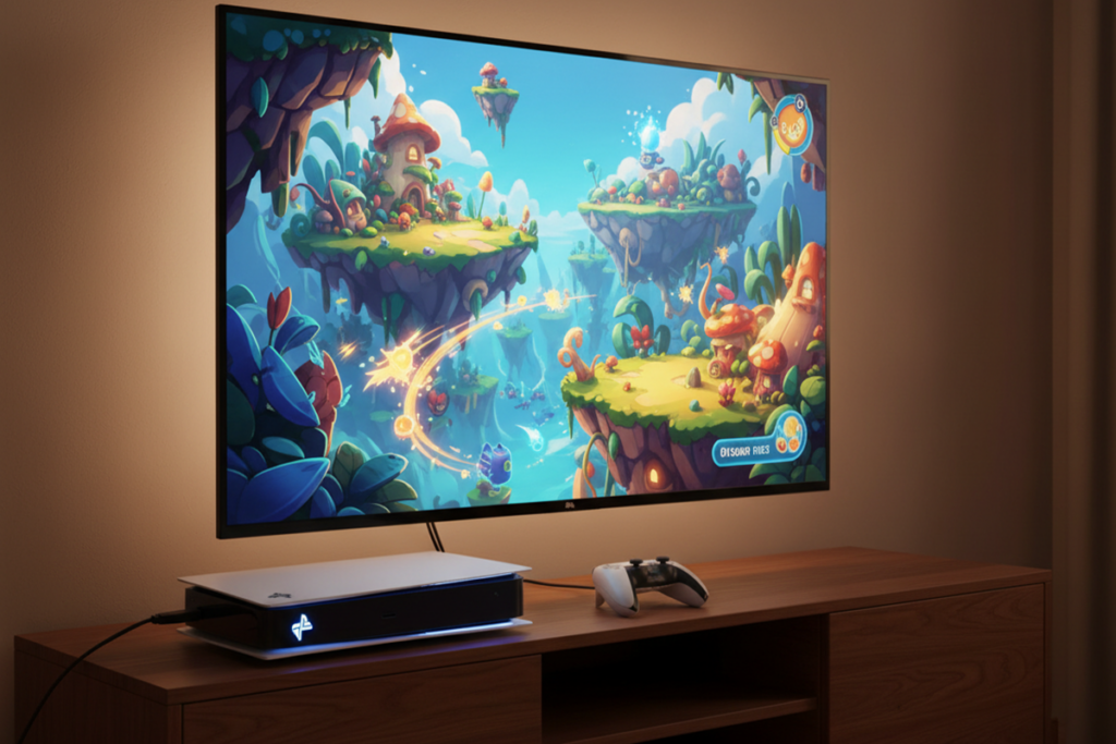 Un jeu sur console PS5