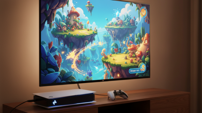 Un jeu sur console PS5