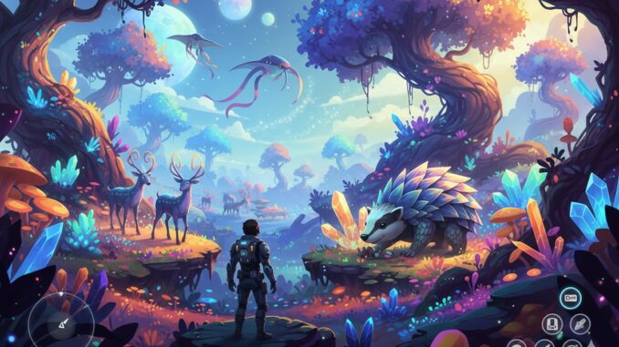 scène d’exploration comme dans le jeu Aniimo