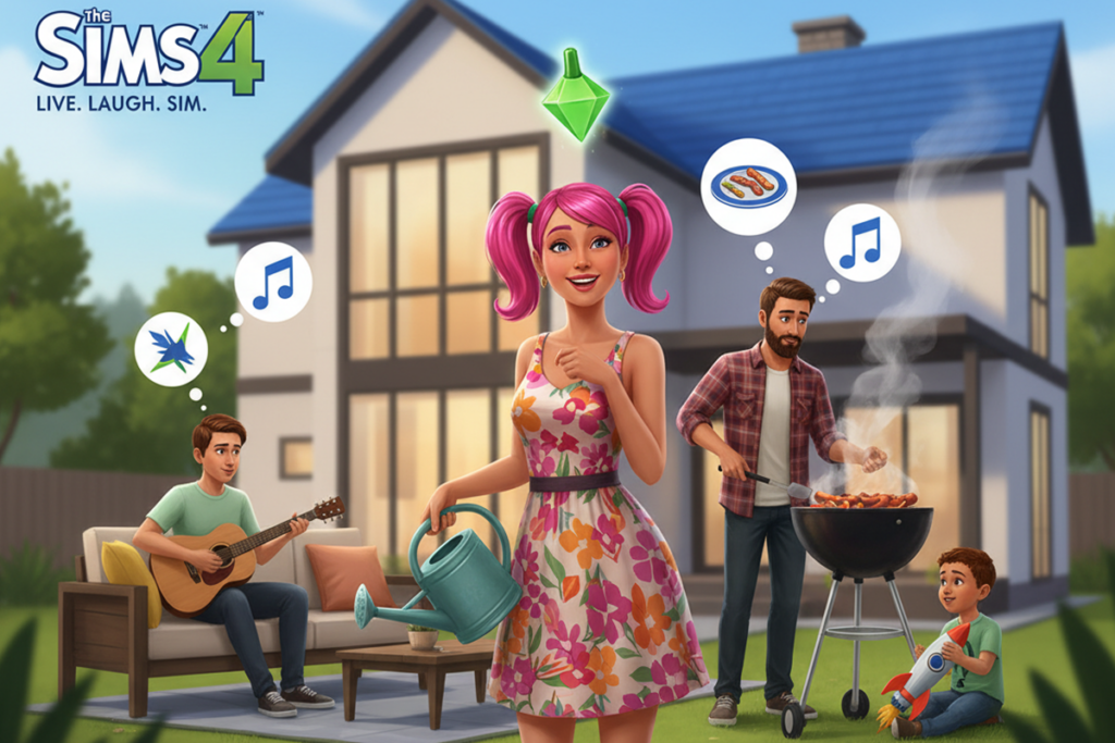 Poster d’un jeu de simulation similaire à Les Sims 4