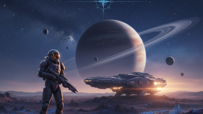 Gameplay d’un jeu similaire à Starfield