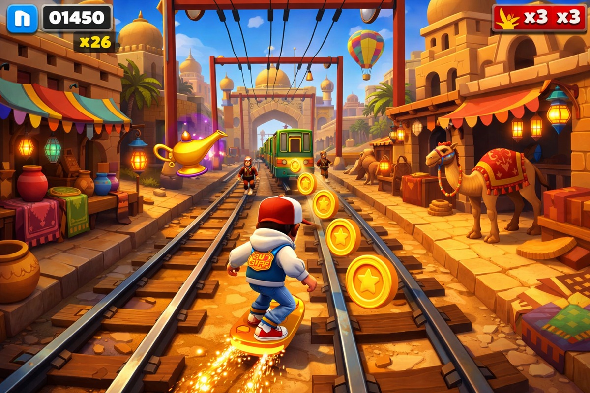 Gameplay d’un jeu comme Subway Surfers Arabia