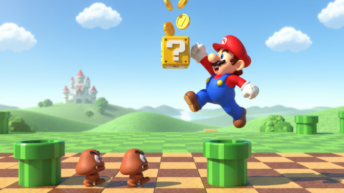 Gameplay d’un jeu similaire à Super Mario Bros. Wonder