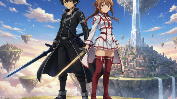 Kirito and Asuna du jeu Sword Art Online