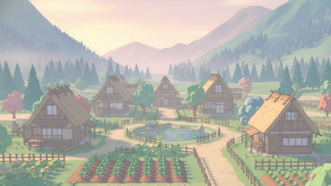 Gameplay d’un jeu de simulation similaire à Village in the Shade