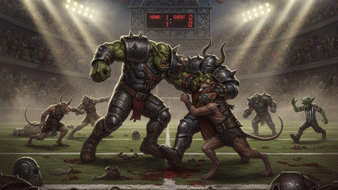 Gameplay d’un jeu similaire à Warhammer Blood Bowl