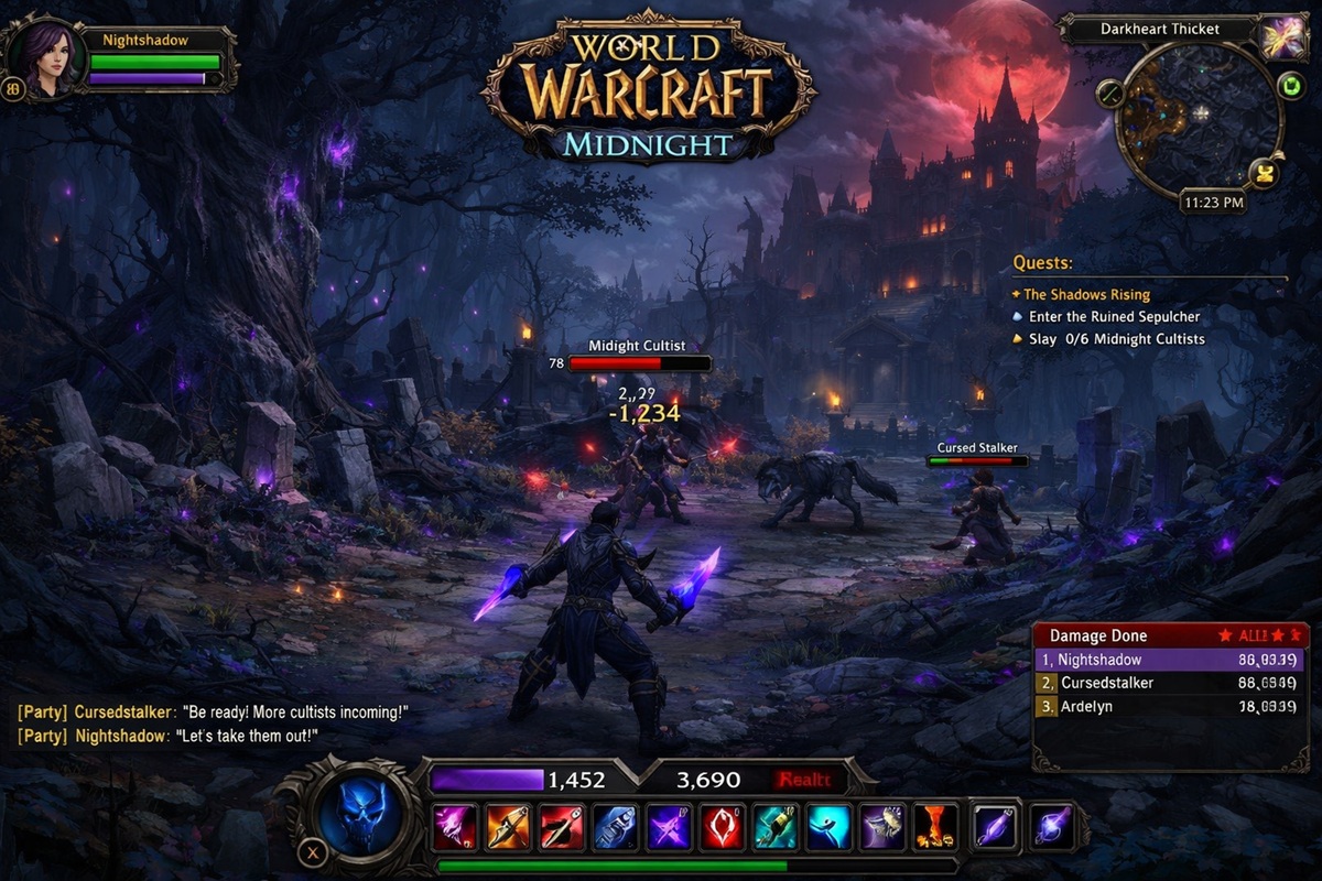 Gameplay inspiré du jeu World of Warcraft Midnight
