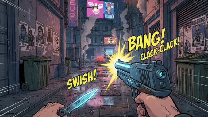 Gameplay d’un jeu FPS similaire à XIII