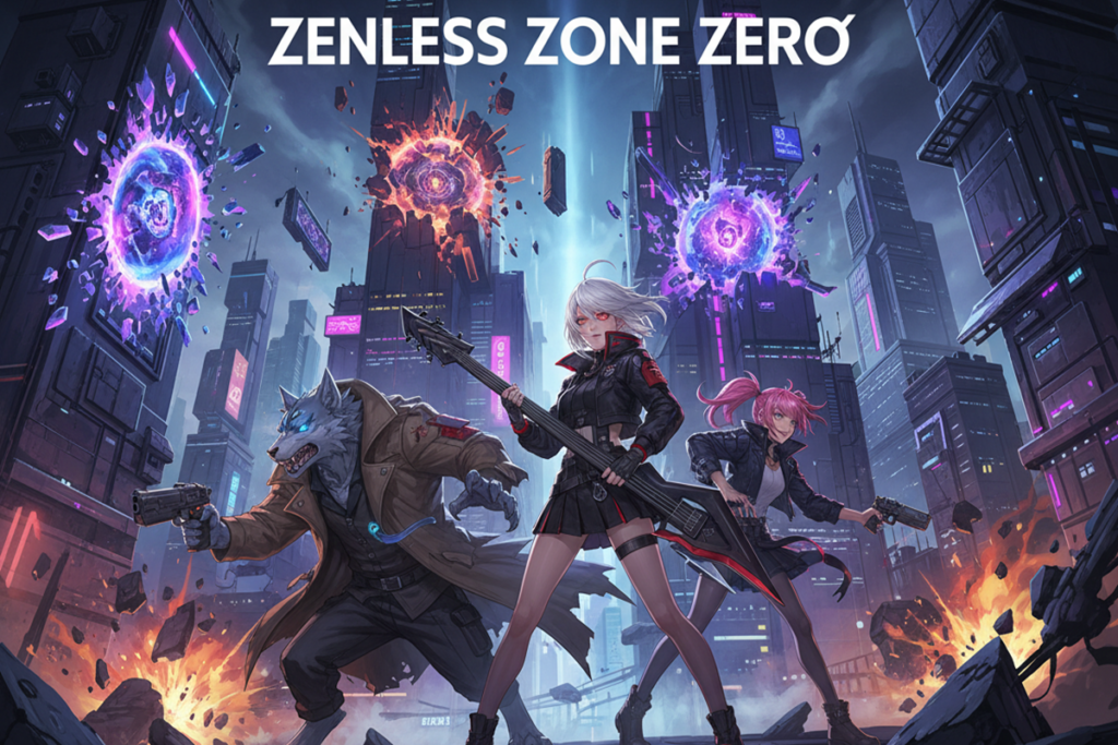 Affiche d’un jeu RPG comme Zenless Zone Zero