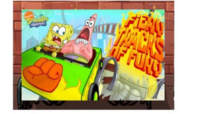 affiche de SpongeBob SquarePants : Fiery Tracks of Fury