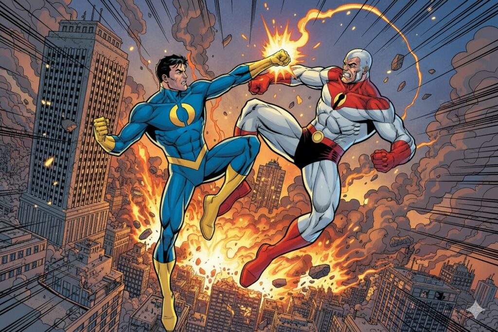 affrontement issu d’un jeu comme Invincible VS