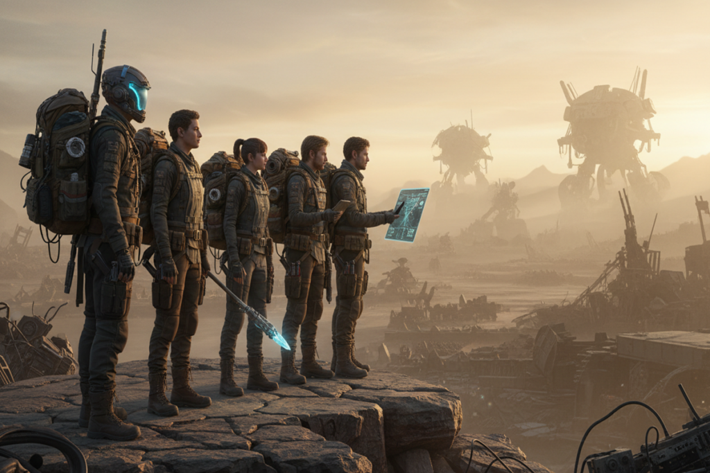 Gameplay d’un jeu de tir futuriste comme Arc Raiders