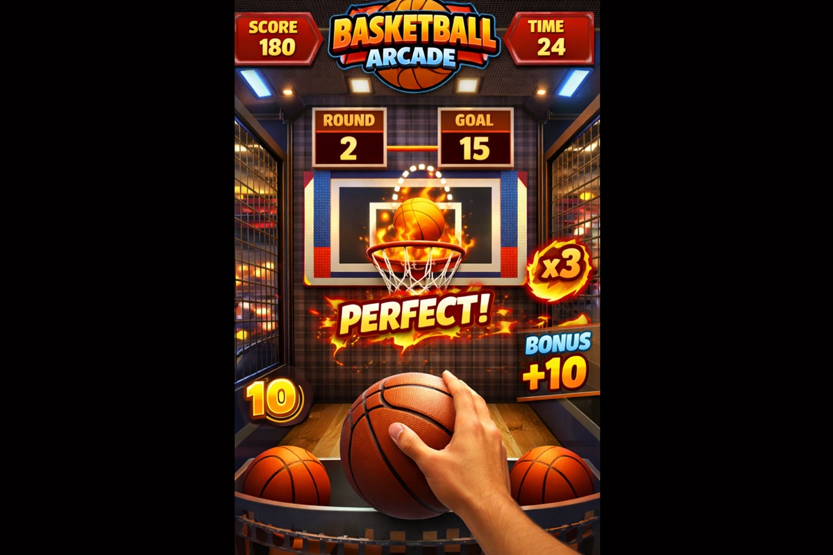 Gameplay d’un jeu mobile comme Basketball Arcade