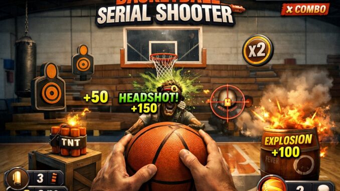Gameplay d’un jeu mobile comme Basketball Serial Shooter