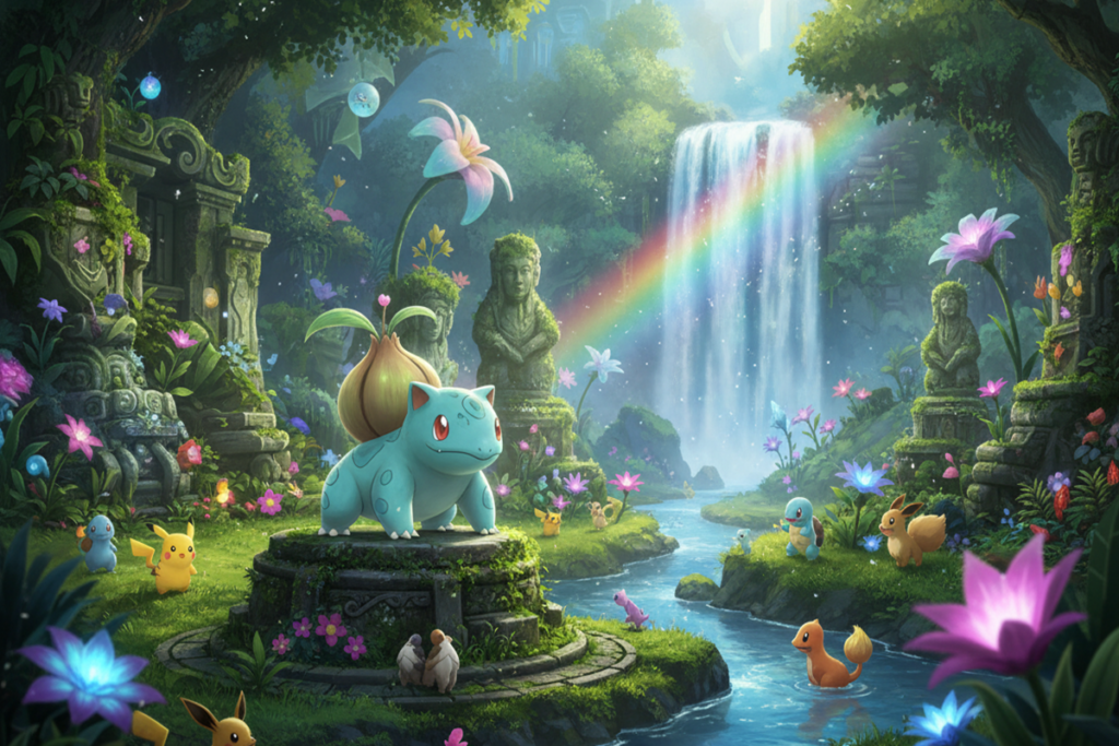 Bulbizarre dans la vallée Pokémon Pokopia