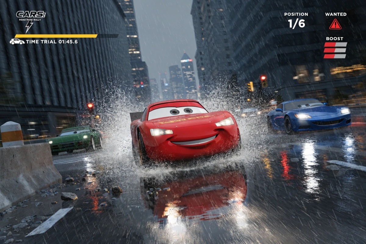 Gameplay d’un jeu mobile comme Cars : Road Race Rally