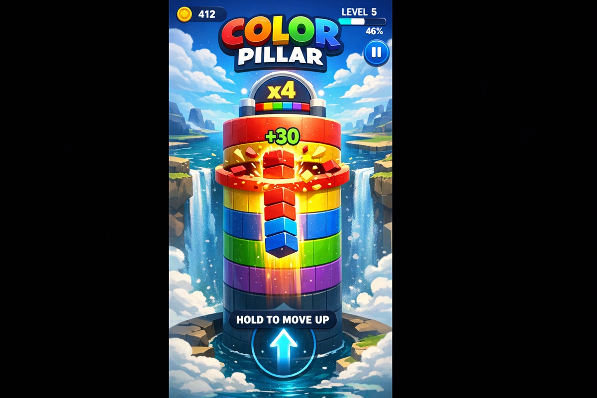 Gameplay d’un jeu de puzzle comme Color Pillar