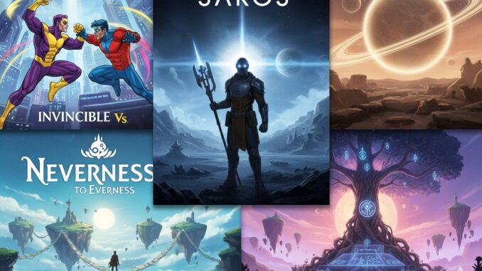 composition graphique d’affiches de sorties jeux vidéo