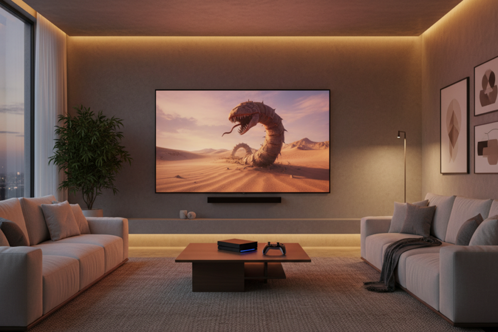 Gameplay d’un jeu similaire à Dune sur console