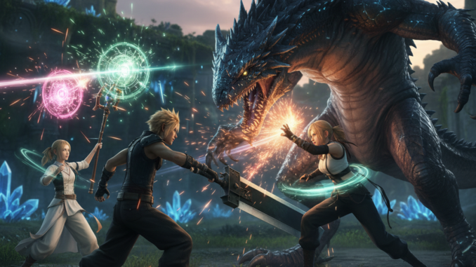 Gameplay d’un jeu action-RPG comme Final Fantasy VII Rebirth