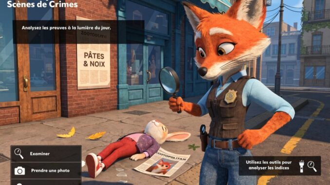 Gameplay du jeu vidéo Zootopie Scènes de Crimes
