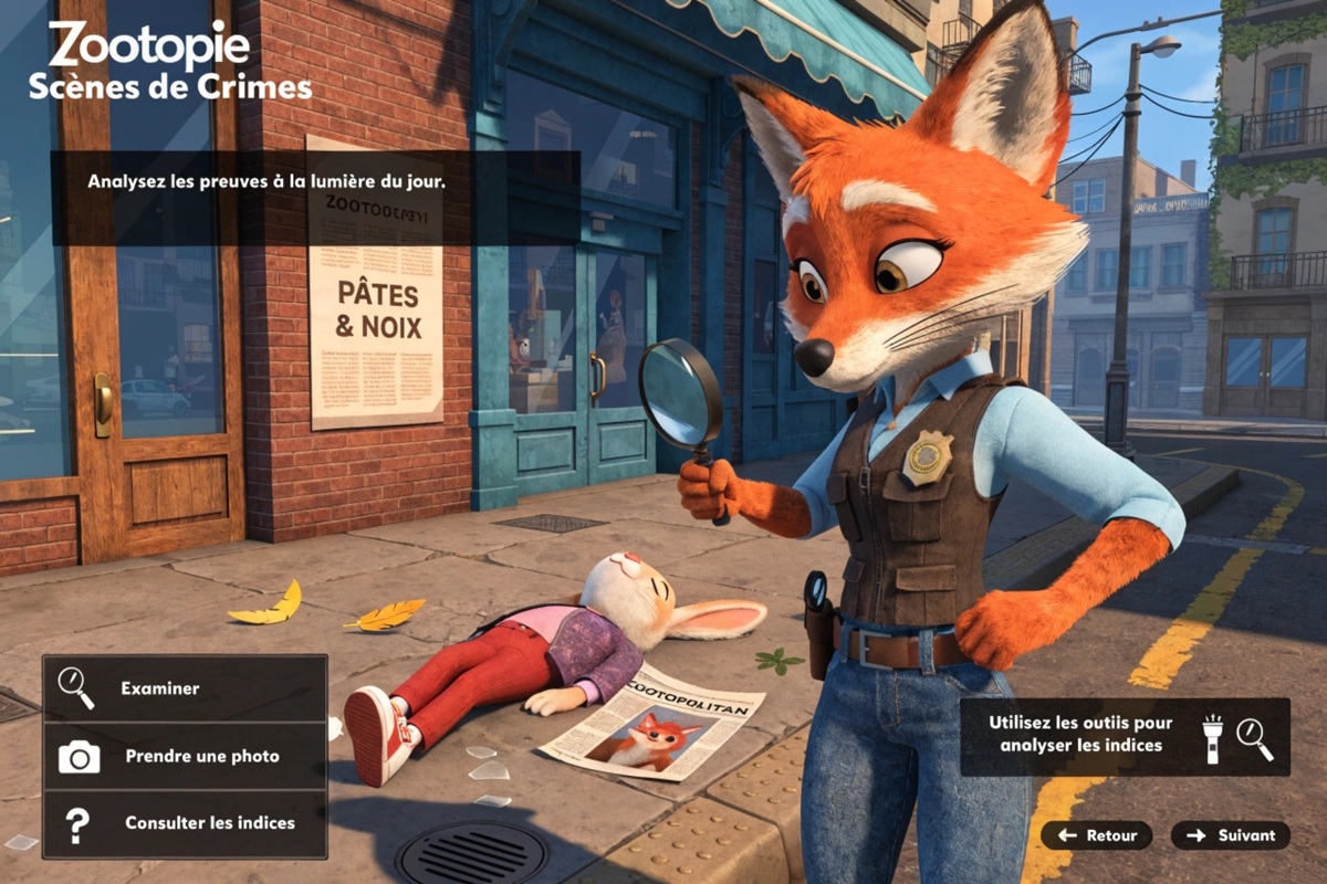 Gameplay du jeu vidéo Zootopie Scènes de Crimes