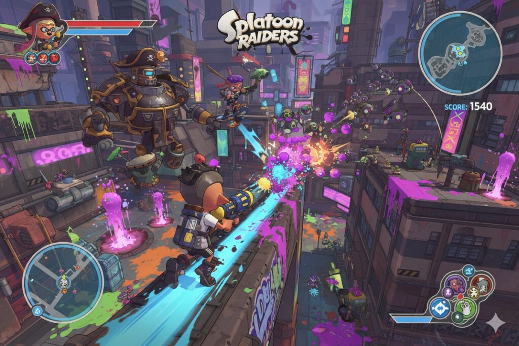 gameplay d’un jeu comme Splatoon Raiders
