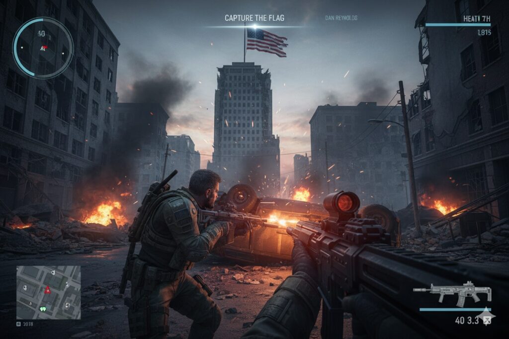 gameplay d’un jeu inspiré de Last Flag