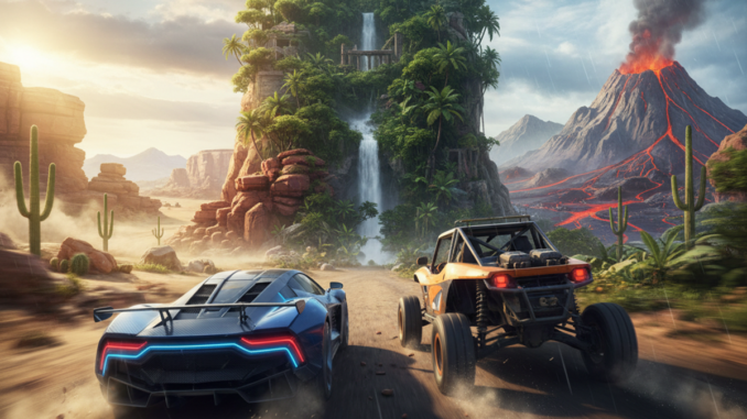 Gameplay d’un jeu de course comme Forza Horizon 5