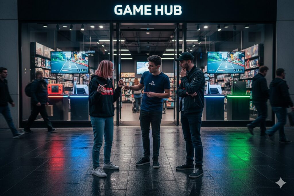 gamers choisissant la bonne console en 2026