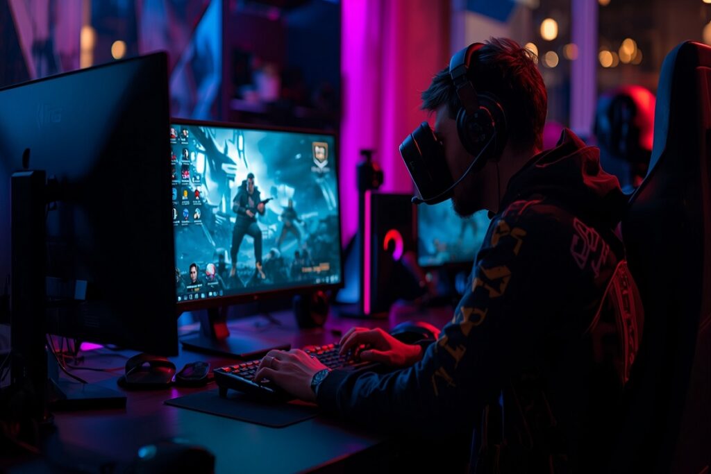 gamers découvrant de nouvelles sorties jeux vidéo