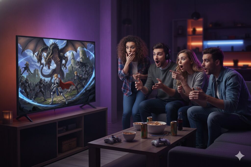 gamers découvrant les nouveautés de la mise à jour 1.1