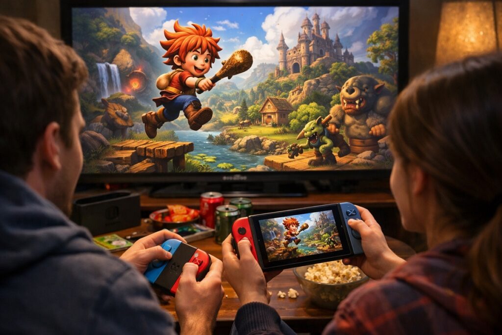 gamers jouant à  la version console de Samson : A Tyndalston Story