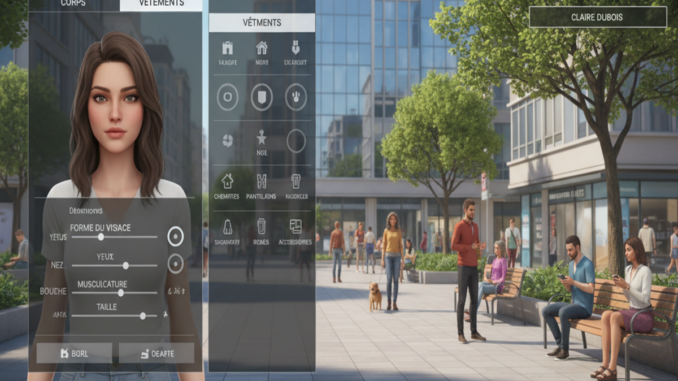 Gameplay d’un jeu de simulation similaire à inZOI