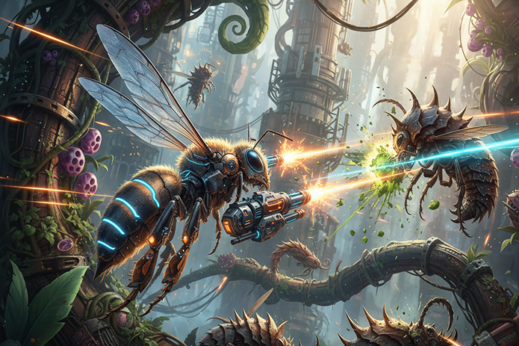 Gameplay d’un jeu de tir similaire à Buck Bumble