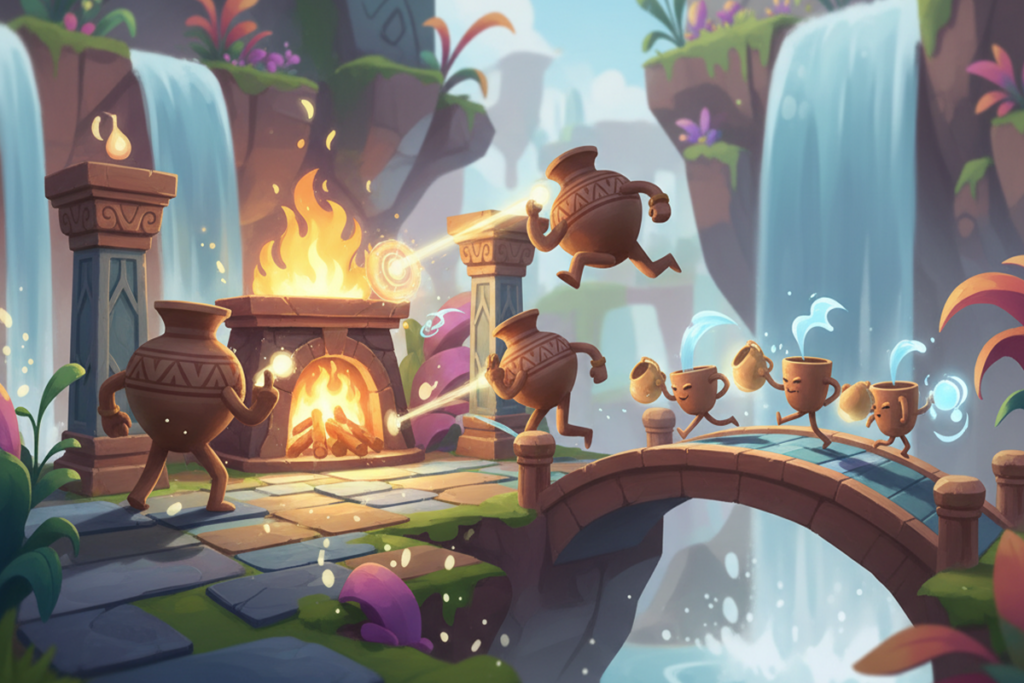 Gameplay d’un jeu de poterie comme Kiln